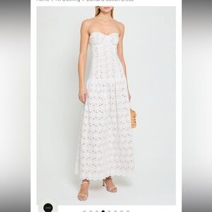 NWT Damaris Chic Strapless White Floral Dress (size 4)